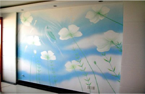 金沙画墙绘怎么画好白云的蓬松感？