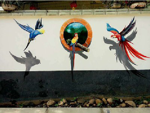 金沙视觉错位-3D墙绘设计