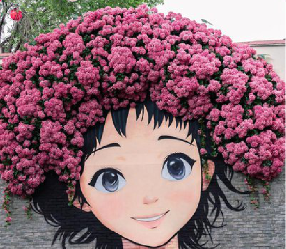 金沙墙体彩绘-网红墙打卡