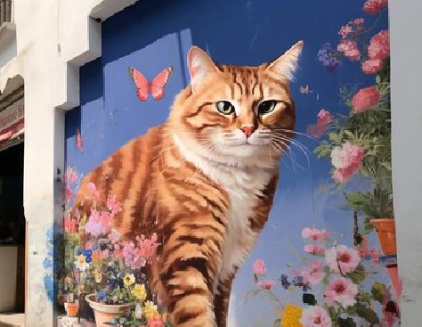 金沙自己绘制有个性的手绘墙