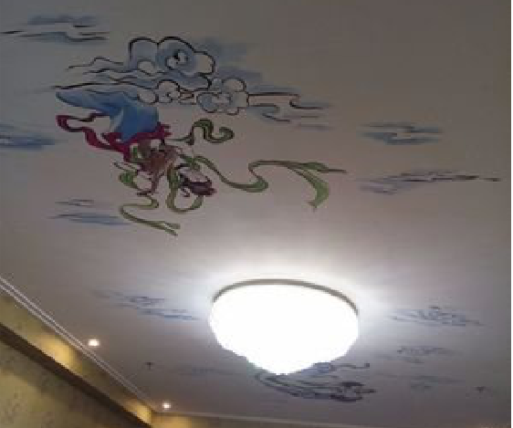 金沙如何快速绘制天花板上的手绘墙？