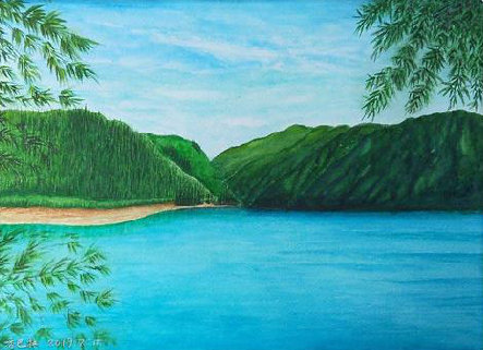 金沙在墙绘中，如何绘画绿水青山？