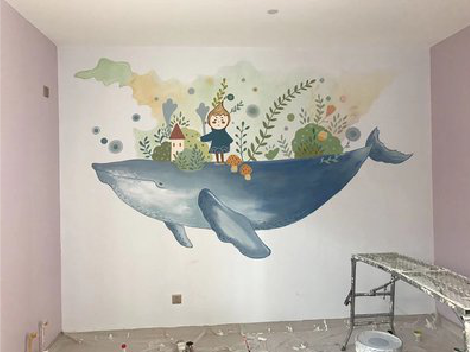 金沙手绘墙的特点及优势。